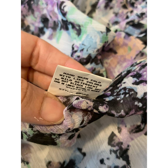 Badgley Mischka Fiona sheer floral Fiona Tunic size Large - Picture 9 of 11